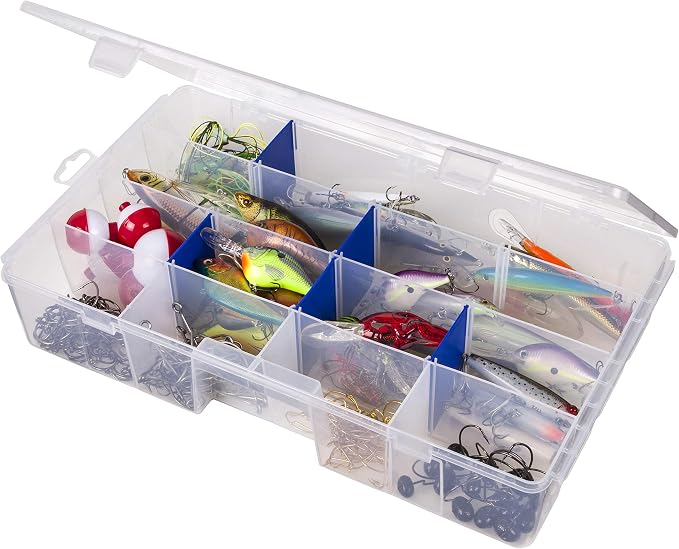 Flambeau Outdoors 7004R Tuff Tainer, Fishing Tackle Tray Box, Includes [9] Zerust Dividers, 16 Compartments - 16.5" x 9.75" x 3.25"