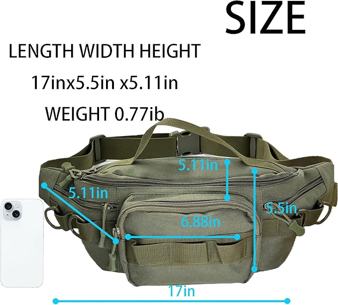 Fishing Fanny Pack for Men -Fishing Fanny Pack-Lightweight and Fishing Sling Pack