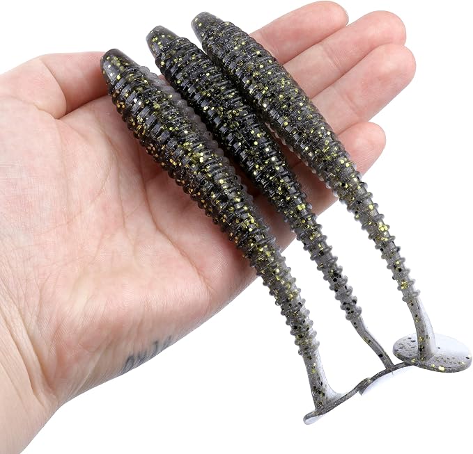 Paddle Tail Swimbaits 100/80/50PCS, 5/4/3/2 inch Soft Fishing Lures Bulk Pack – Durable Lifelike Action Lures for Bass, Trout, Crappie – Freshwater & Saltwater Fishing Gifts