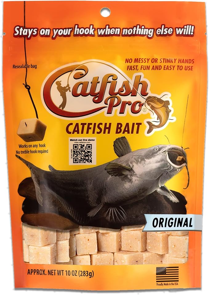 Catfish Pro Catfish Bait - 10oz Bag with 80pcs | Irresistible Scent for Catfish | Mess-Free, Stays On Your Hook When Nothing Else Will | Great for Rod, Reel, Trotline, Jugs & Yoyos Fishing
