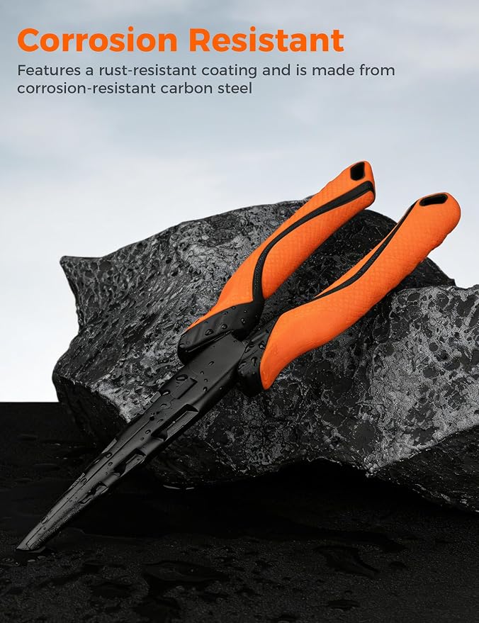 Fishing Pliers,Carbon Steel with Corrosion Resistant Coated Fishing Tools,Multitool for Saltwater