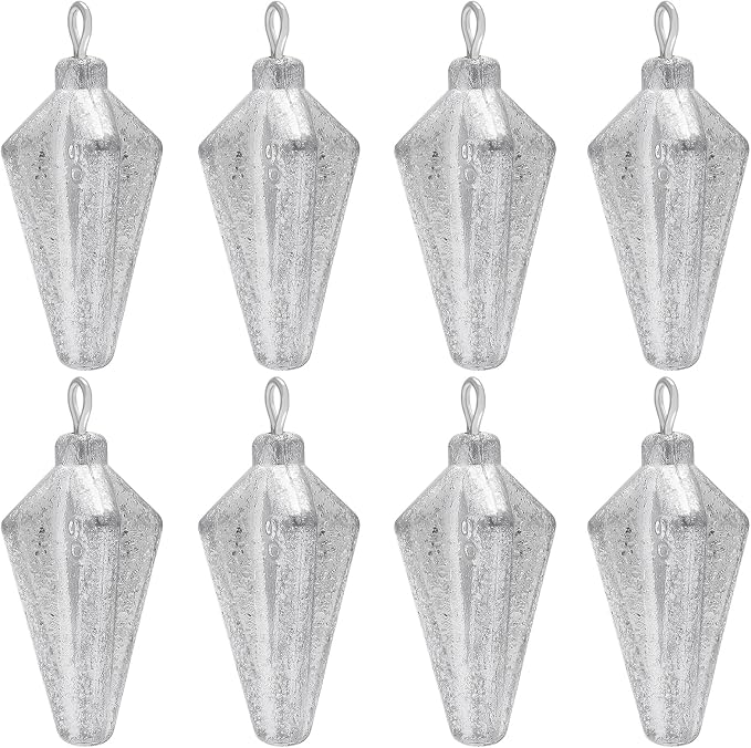 Fishing Pyramid Weights Sinkers Rhombus Quadrangle Lead Triangle Fishing Sinkers Surf Fishing Sinkers for Ocean Saltwater Fishing Casting Gear Tackle 1oz 2oz 3oz 4oz