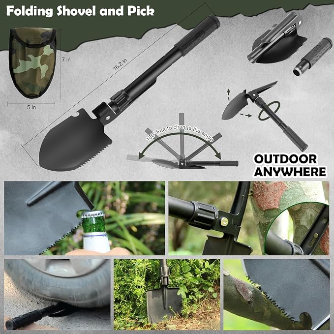 320 PCS Survival Kits First Aid Kit, Gifts for Men Fathers Day Him Dad, Survival Gear and Equipment with Tactical Molle Pouch for Car Camping Hiking Outdoor Adventure Earthquake Home Office