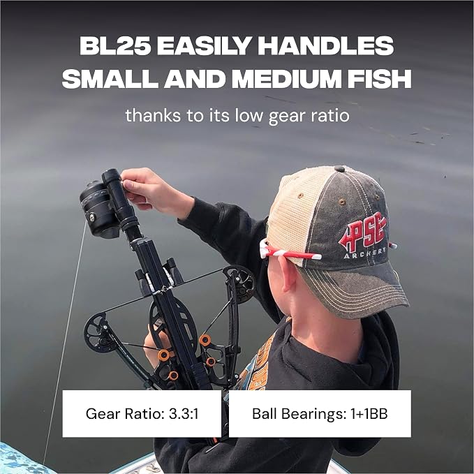 BALLISTA Spincast Bowfishing Reel Slingshot Bow Fishing, Stainless Steel, Left/Right Reversible Handle