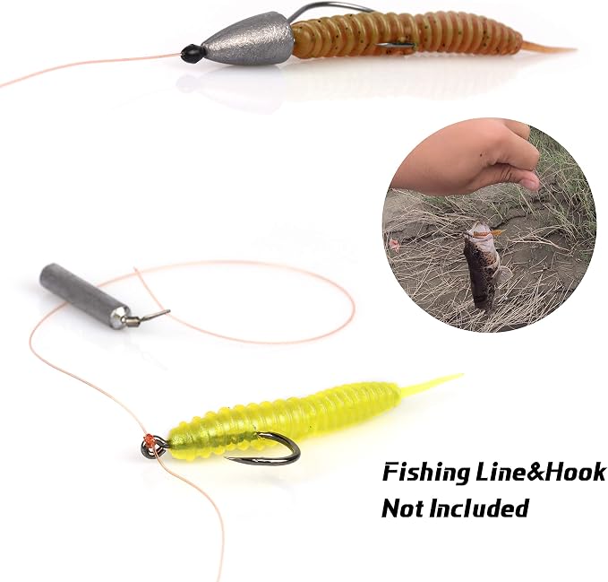 RUNCL Anchor Box - Paddle Tail Swimbaits, Soft Jerk Baits, 20/40/50/60pcs Soft Fishing Lures, Curved Tail Grubs - 3D Lifelike Eyes, Split/Boot/Curved/Straight/Thin Tail - 1/2/3/4/5in, Proven Colors