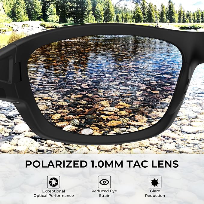 KastKing Hiwassee Polarized Sport Sunglasses for Men and Women, Wrap Sunglasses for Fishing Cycling and Running,UV Protection