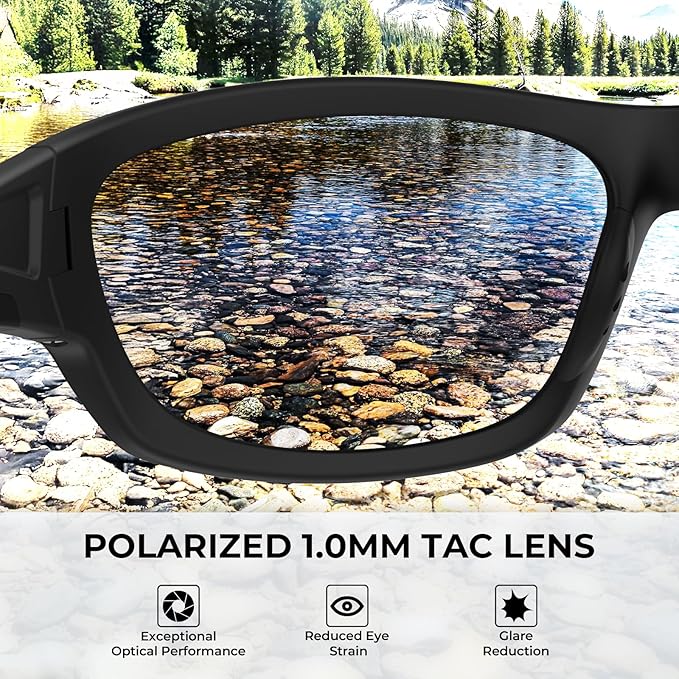 KastKing Hiwassee Polarized Sport Sunglasses for Men and Women, Wrap Sunglasses for Fishing Cycling and Running,UV Protection