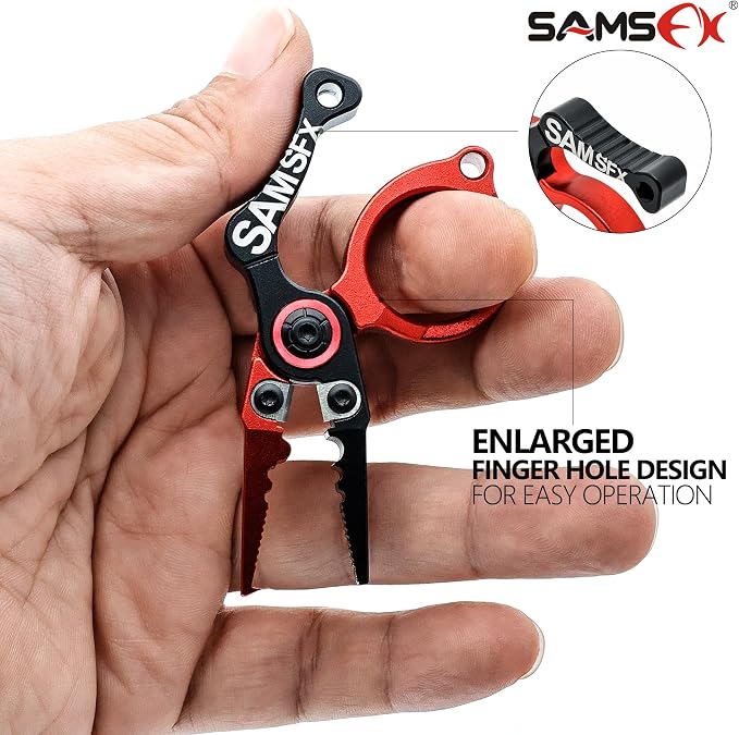 SAMSFX Mini Fishing Pliers with Fly Fishing Zinger Retractor, Fish Hook Remover Tool, Split Ring Pliers for Saltwater & Freshwater, Tungsten Carbide Cutters, Fishing Gear Gift for Anglers