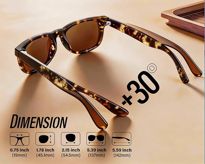 Polarized Sunglasses for Men & Women, Lightweight Driving Sunglasses for Fishing, Golf, Sports, UV400 Protection