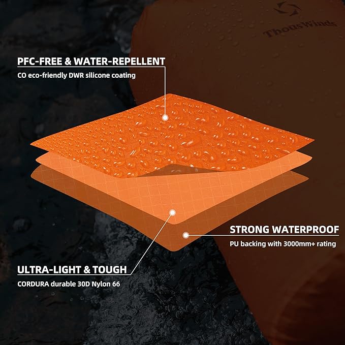 Thous Winds 12L Ultralight Dry Bag, Compact Roll Top Waterproof Pouch for Hiking, Swimming, and Kayaking