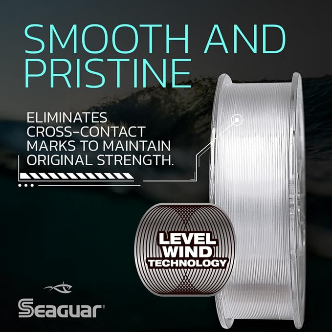 Seaguar Fluoro Premier Big Game Saltwater Fishing Line Shock Leader, 100% Fluorocarbon, Clear, Multiple Sizes