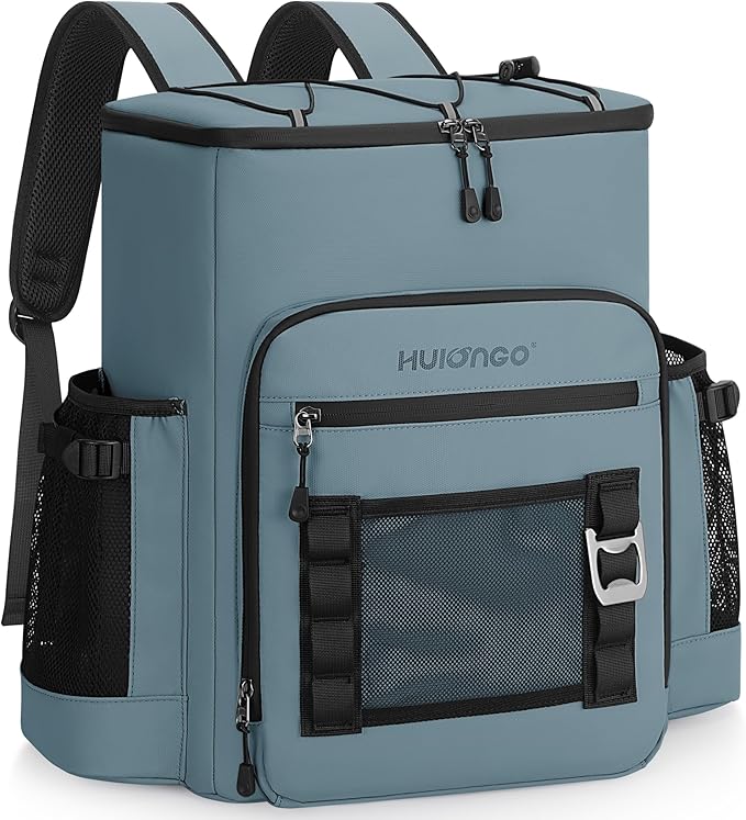 Hulongo Cooler Backpack, 30L Insulated Leakproof Soft Cooler Bag for 52 Cans, Lightweight Backpack for Beach, Picnic, Camping, Hiking, Fishing and Travel