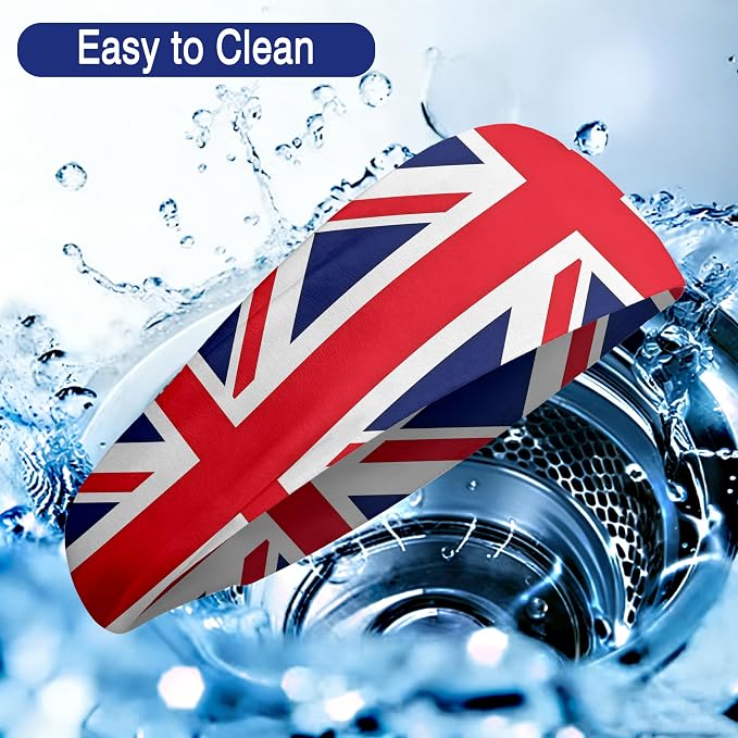 Flag Headbands for Men Women, Moisture Wicking Sweatband Breathable Sports Headwrap, Non-Slip Stretchy Fitness Hair Band