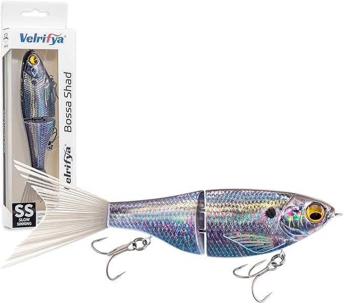 Bossa Shad Multi-Jointed Swimbait – Realistic Shad Profile with Natural Swimming Action for Bass Fishing