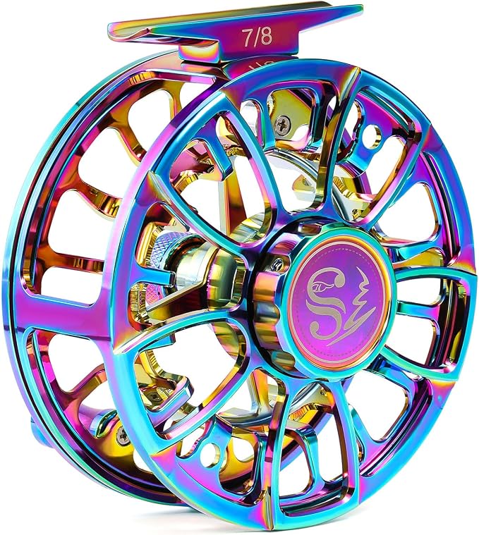 Sougayilang Fly Fishing Reel, Size 5/6,7/8 CNC-Machined Aluminum Alloy Fly Reel,Powerful Lightweight Fly Reels for Trout Fishing