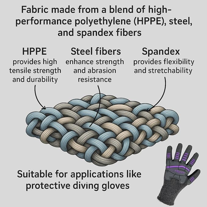 Premium Protection Pair of Dive Gloves for Hunting Lionfish, Lobster, Crab, Spearfishing, Working Underwater - Cut and Puncture Resistant