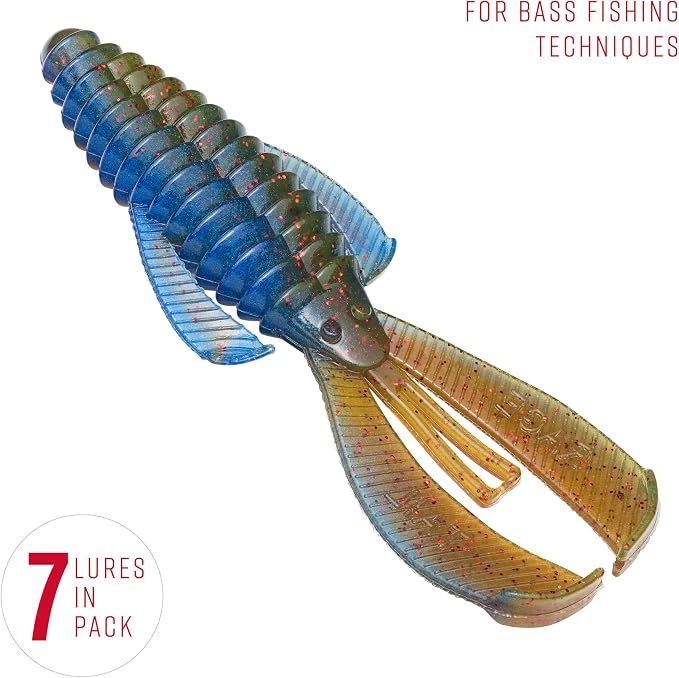 Strike King Rage Bug Fishing Lure, Soft Plastic Grub, Unique Design, Subtle Action