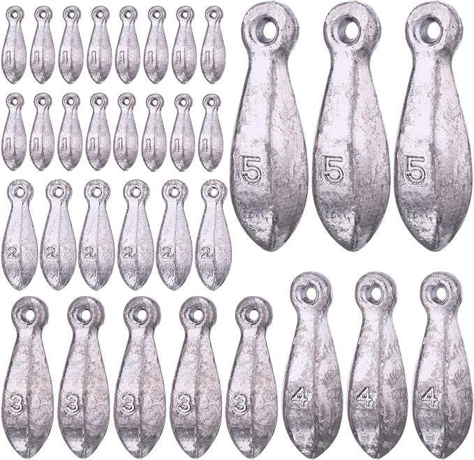 Fishing Weights Sinker Kit Rig Fishing Weight Sinker Weights Bank Sinkers Saltwater Sinkers Bass Casting in