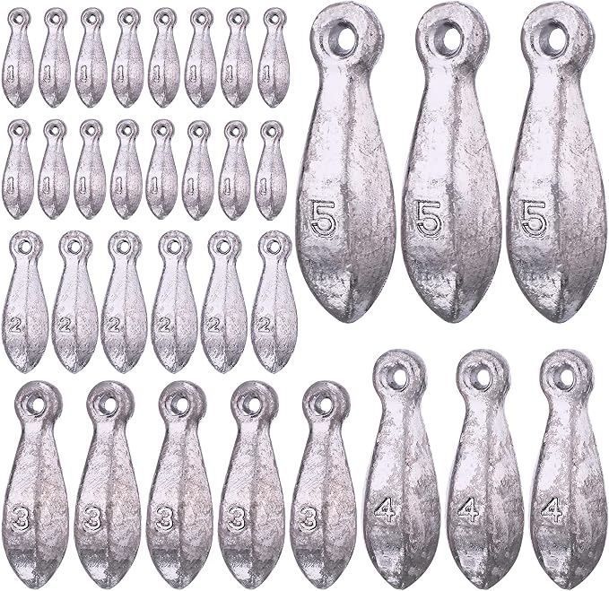 Fishing Weights Sinker Kit Rig Fishing Weight Sinker Weights Bank Sinkers Saltwater Sinkers Bass Casting in
