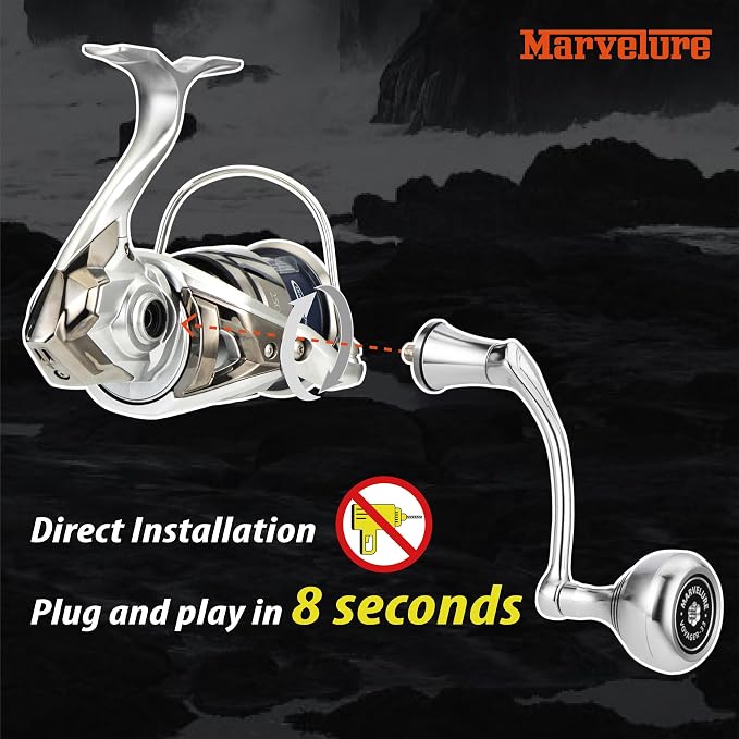 Power Handle Compatible for Shimano Stradic FL FM, Stella, Vanford, Vanquish, Twin Power, Ultegra, Sustain, Nasci FC FD 1000-5000 Spinning Reels