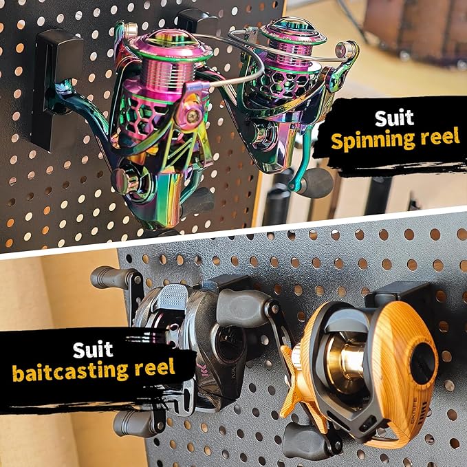 Display Fishing Reel Spinning Reels Display Reel Storage Holder Fishing Reel Wall Mount Rack (Spinning Reels, 3)