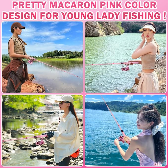 Carbon Fiber Fishing Rod and Reel Combos, Portable Telescopic Fishing Pole with Spinning Reel, Travel Bag for Saltwater Freshwater