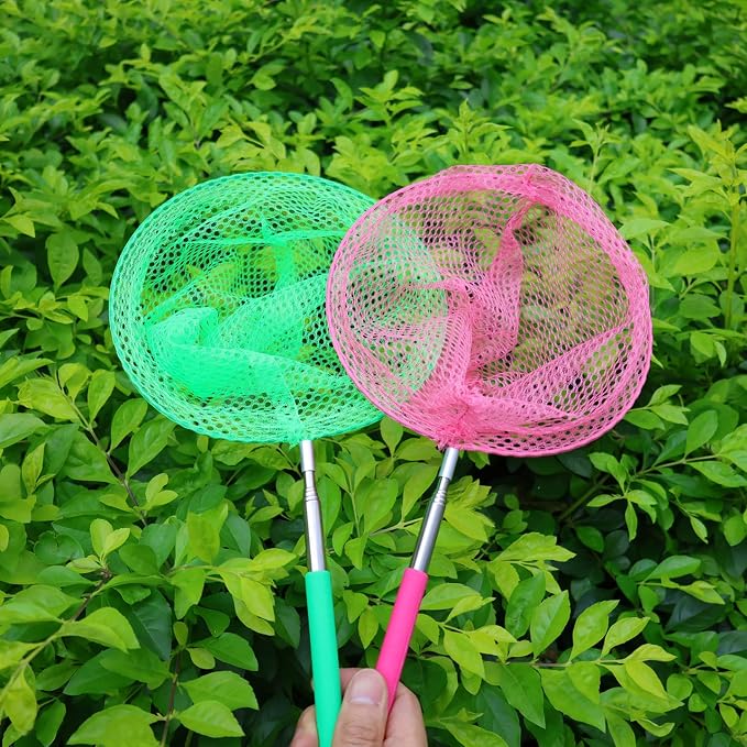 Outdoor Exploration Telescopic Bug-Catching Nets, Fishing Nets, Butterfly Nets for Children's Outdoor Exploration, Nature Exploration Toys (2 Pack)