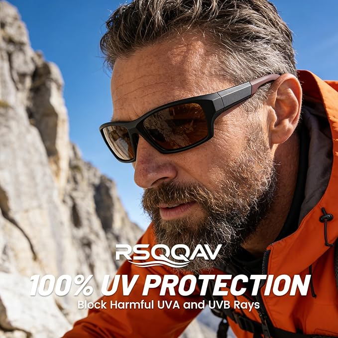 Polarized Sports Sunglasses for Men Women,Driving Fishing Cycling Mountain Bike Sunglasses UV400 Protection