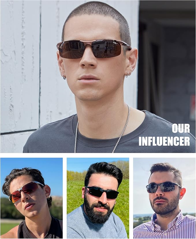 DUCO Mens Sports Polarized Sunglasses UV Protection Sunglasses for Men 8177s