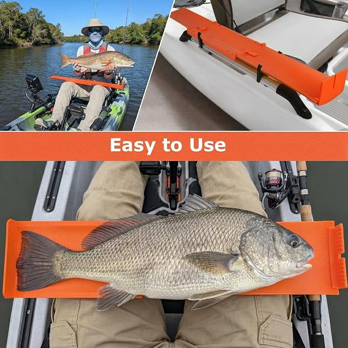 Fish Measuring Board Foldable, Floatable Compact Folding Fish Ruler for Boat, Unfolded 36 Inches Bump Board Fishing Ruler Folded to 12 Inches