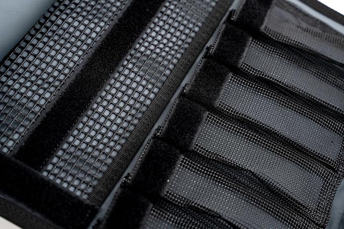 Nomad Design Jig Wallet - Fishing Lure Organizer with Hook Mesh Storage System, 12 individual mesh pockets Waterproof Jig Storage Bag with Optional Insert Sleeve