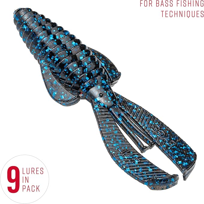 Strike King Rage Bug Fishing Lure, Soft Plastic Grub, Unique Design, Subtle Action