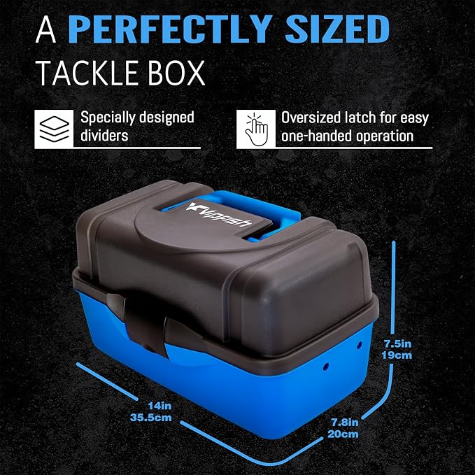 Fishing Tackle Box with Tackle Included Lures, Hooks, Weights, 3-Layer Freshwater Fishing Tackle Kit for Bass Fishing Gear and Equipment, Gift for Fishingman gift choice for Fathers Day
