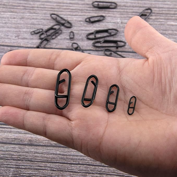 Alwonder 50-Pack Fishing Stealth Power Speed Clips, High Strength Stainless Steel Speed Clips for Fishing Lures Quick Change, Freshwater Saltwater Crankbait Popper Lures Quick Snap Connector