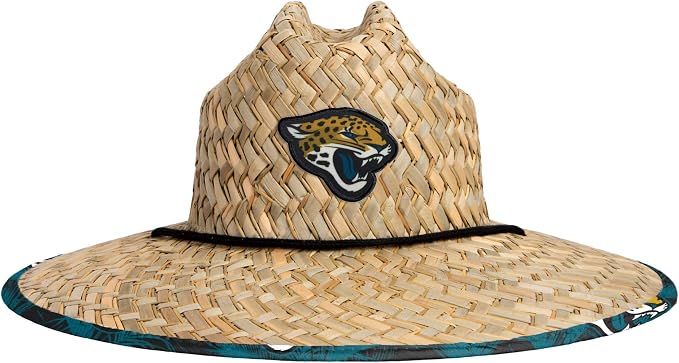 FOCO Men's NCAA College Team Logo Floral Straw Sun Hat