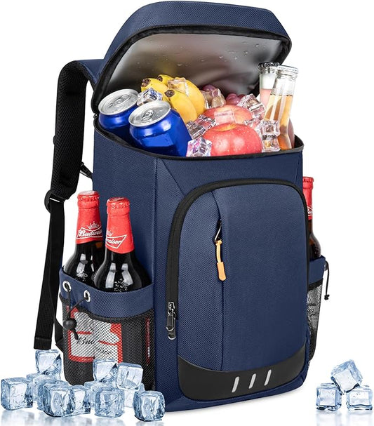 Cooler Backpack- 40 Cans Insulated Backpack Cooler for Men & Women Portable Leak Proof Lunch Backpack Cooler Bag for Beach Picnic Travel Work Camping Hiking-Blue