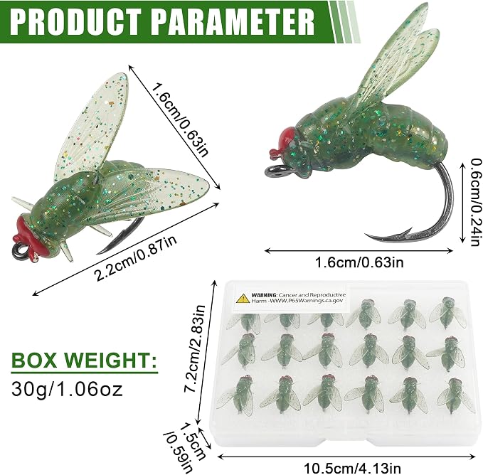 Bionic Fly Fishing Bait,18pcs/36pcs Trout Jig Swimbait Fly Hook Soft Bait Dry Flies Fly Fishing Lures Assortment Kit Attractant Fishing Gear Artificial Fishing Lure Panfish Lure Set