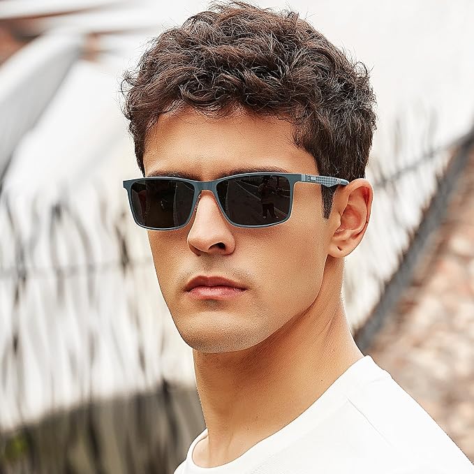 BIRCEN Polarized Mens Sunglasses for Driving: UV Protection Al-Mg Metal Sunglasses Lightweight Shades for Fishing Travel Golf