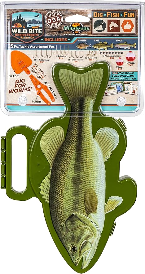 Flambeau Outdoors Wild Bite Fishing Tackle Box Kit