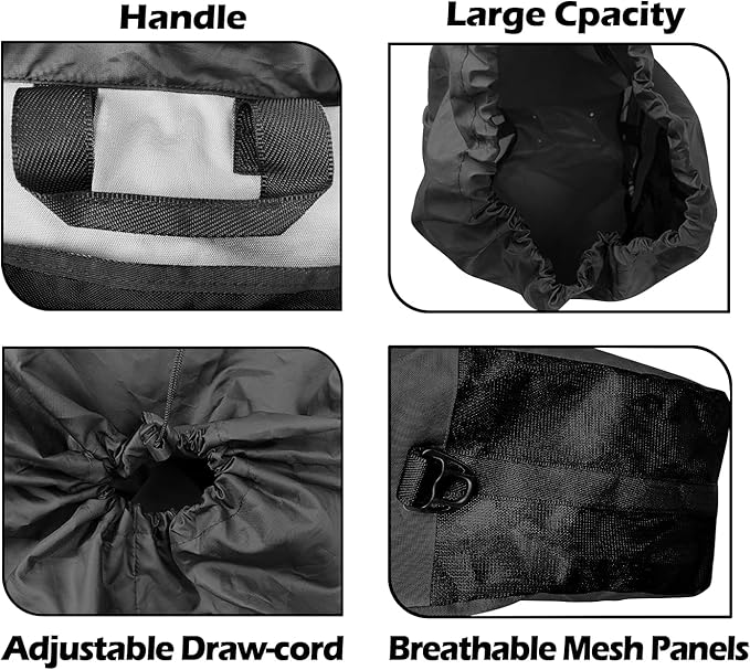 Riverruns Fishing Hunting Wader Bag with Vented Mesh, Waders Boots Bag, Fly Fish Storage Bag for Fishing, Hiking, Camping