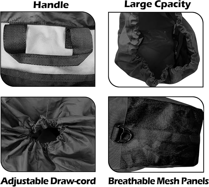 Riverruns Fishing Hunting Wader Bag with Vented Mesh, Waders Boots Bag, Fly Fish Storage Bag for Fishing, Hiking, Camping
