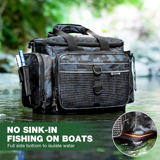 Ghosthorn Fishing Tackle Box, Waterproof 3600 and 3700 Tackle Trays, Plastic Tackle Box Organizer with Removable Dividers Storage Lure Box for Lures 1 and 4 Pack (Fishing Tackle Bags)