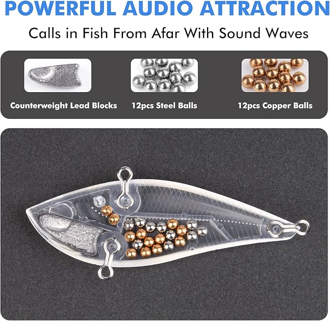 TRUSCEND Shallow or Deep Diving Crankbait with BKK Hooks, Wobble Fishing Lures for Bass Trout Crappie Walleye, Sinking Lipless Vibe Crank Bait for Bass Pike, Amazing Swimbait for Family Fishing