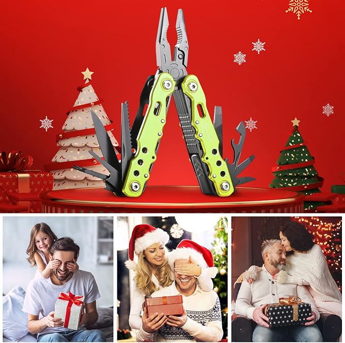 RoverTac 14 in 1 Multitool - Knife, Pliers, Screwdrivers, Saw, Bottle Opener - Perfect for Camping, Survival, Hiking, Repairs