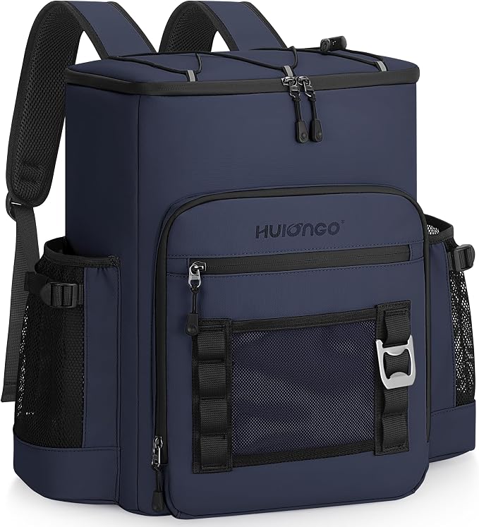Hulongo Cooler Backpack, 30L Insulated Leakproof Soft Cooler Bag for 52 Cans, Lightweight Backpack for Beach, Picnic, Camping, Hiking, Fishing and Travel