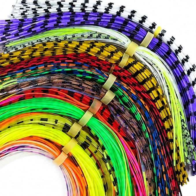 12/18/25/35 Colors Silicone Rubber Skirt & Legs, Fly Tying Materials Colorful DIY Fishing Accessory for Make Fly Fishing Lure Flies Jig Spinnerbait Trout Bass