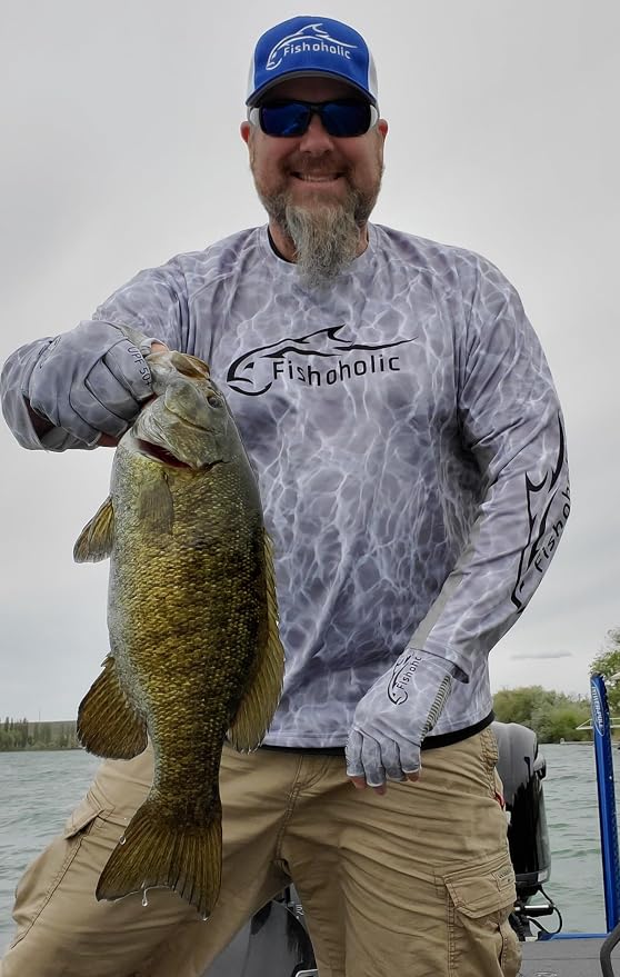 Fishoholic UPF50+ Fingerless Fishing Gloves - Sticky Grip Sun Protection Glove - Kayaking Paddling or Rowing