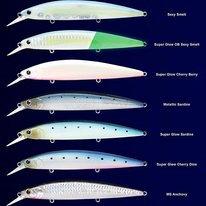 LUCKY CRAFT Surf Pointer 115MR Saltwater Fishing Lures for Halibut and Stripped Bass, Long Casting Jerkbait, Sinking Surf Fishing Gear, Fish Accessories for Tackle Box