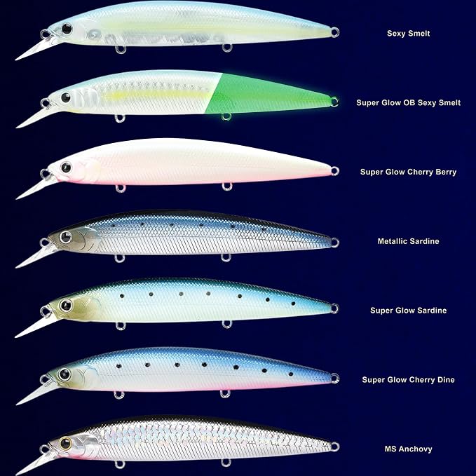 LUCKY CRAFT Surf Pointer 115MR Saltwater Fishing Lures for Halibut and Stripped Bass, Long Casting Jerkbait, Sinking Surf Fishing Gear, Fish Accessories for Tackle Box