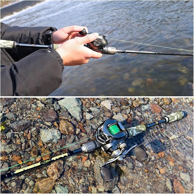 Sougayilang Baitcasting Fishing Reel, 11+1 Shielded Bearings, 18LB Carbon Fibre Drag, 7.0:1 Baitcsters,Magnetic Brake System Fishing Reel